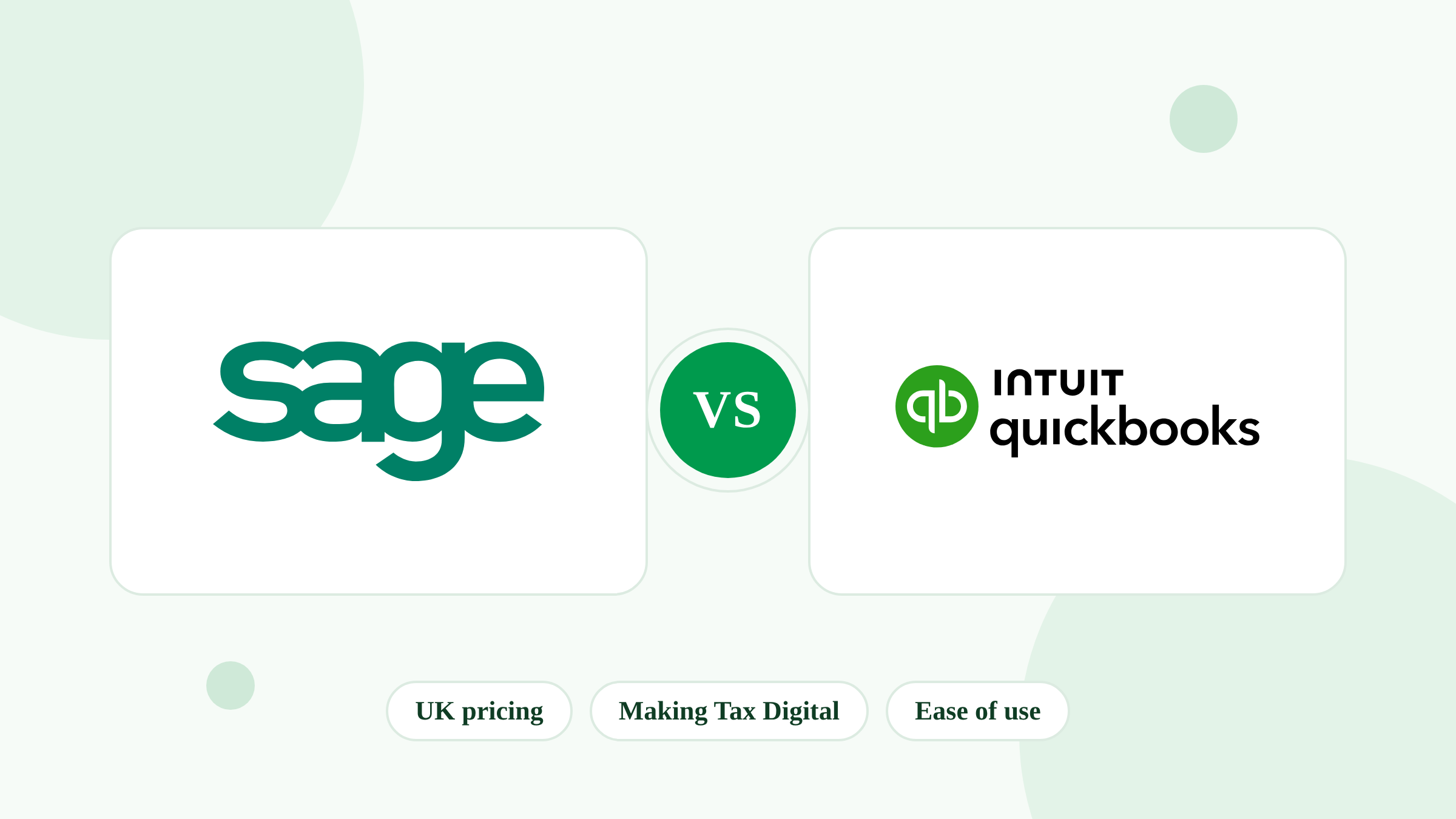 Sage versus QuickBooks, compared on UK pricing, Making Tax Digital and ease of use